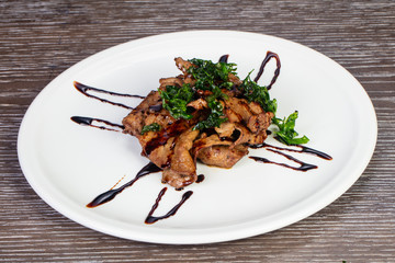 Tasty veal liver