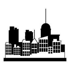 Obraz premium City building scenery vector illustration graphic design