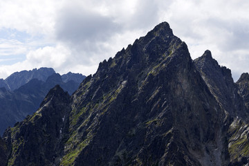 Naklejka premium View on the mountain Peaks of the High Tatras, Slovakia