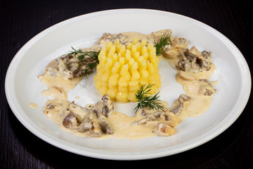 Tasty beef stroganoof