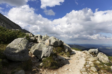 View on the mountain Peaks of the High Tatras, Slovakia