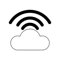Cloud computing and wifi vector illustration graphic design