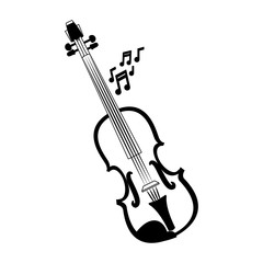 Fototapeta premium Violin music instrument vector illustration graphic design