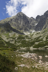 Naklejka na ściany i meble View on the mountain Peaks of the High Tatras, Slovakia