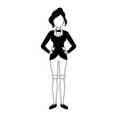 Woman magician costume cartoon vector illustration graphic design