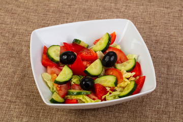 Fresh salad with vegetables
