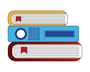 library books isolated icon vector illustration design