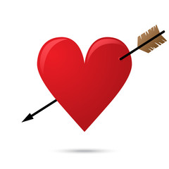 Heart pierced by an arrow