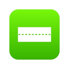 Straight road icon digital green for any design isolated on white vector illustration