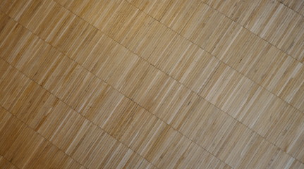 Stäbchen-Parkett , diagonal verlegter alter Holzfußbodenbelag