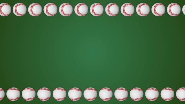 Baseball ball american sport green border frame background pattern