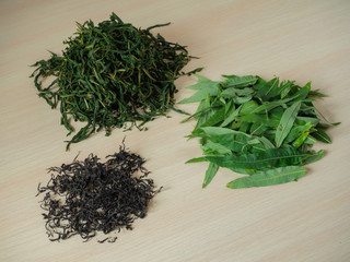 Stages of production of fermented tea leaves. Fermented Ivan-tea.