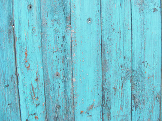 Old wood and plank wall texture for blue sky and teal background