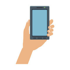 Hand with smartphone vector illustration graphic design