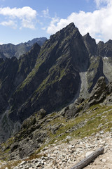 View on the mountain Peaks of the High Tatras, Slovakia