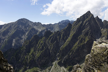 View on the mountain Peaks of the High Tatras, Slovakia