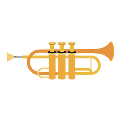 Trumpet music instrument vector illustration graphic design