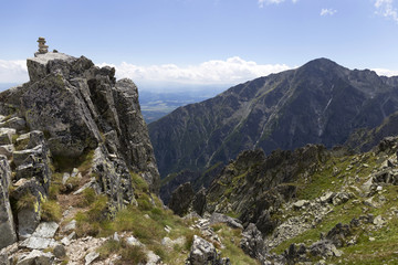 Obraz premium View on the mountain Peaks of the High Tatras, Slovakia