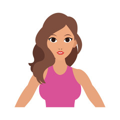 Beautiful woman cartoon vector illustration graphic design