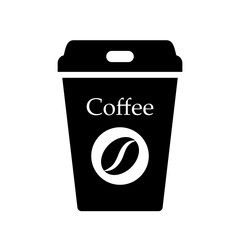 Coffee paper cup vector icon