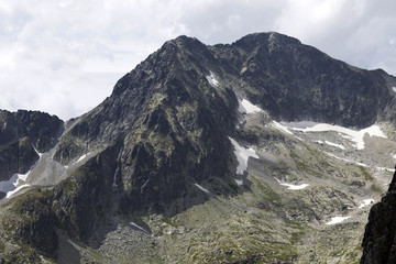 View on the mountain Peaks of the High Tatras, Slovakia