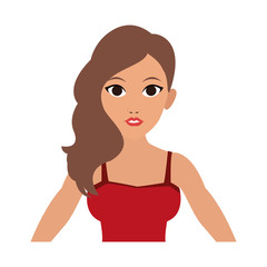 Beautiful woman cartoon vector illustration graphic design