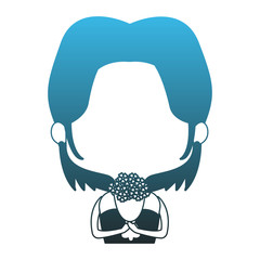 Fototapeta premium Beautiful midget bride holding bouquet of flowers cartoon vector illustration graphic design