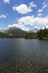 Mountain Lake Strbske pleso in the High Tatras, Slovakia