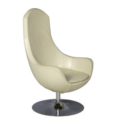 White leather chair