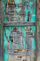 Painted damaged wooden surface closeup, background/ texture.
