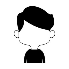 Cute midget man profile vector illustration graphic design