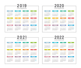 Calendrier Agenda 2019 2020 2021 2022