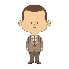 Midget businessman cartoon vector illustration graphic design