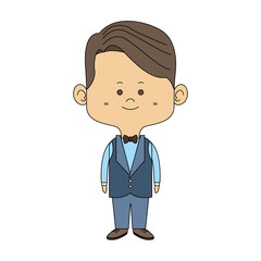 Groom midget cartoon vector illustration graphic design