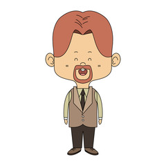 Midget businessman cartoon vector illustration graphic design