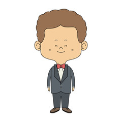 Groom midget cartoon vector illustration graphic design