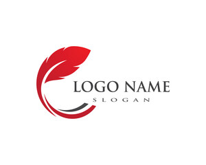 Feather  Logo template
