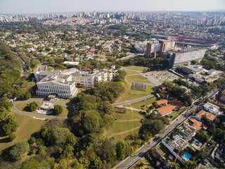 Fototapeta na wymiar Bandeirantes Palace, Government of the State of Sao Paulo, in the Morumbi neighborhood, Brazil South America