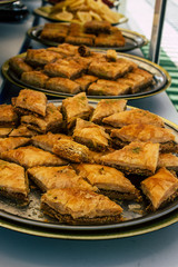 Moroccan sweets. THE XVIII INTERNATIONAL ARTESANIA SHOW: Located in the Antonio Banderas Square of Puerto Banús city, Marbella, Andalusia, Spain. Picture taken – 19 july 2018.