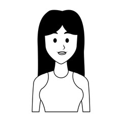 Young woman with casual clothes cartoon vector illustration graphic design