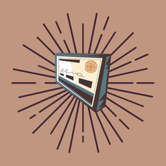 bank check on vintage retro background