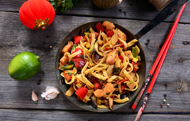 Asian food - bami goreng noodles