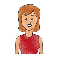 Young woman with casual clothes cartoon vector illustration graphic design