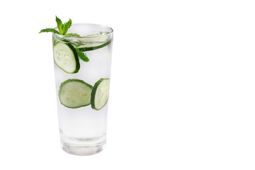 cucumber lemonade isolated summer drink concept cucumber water