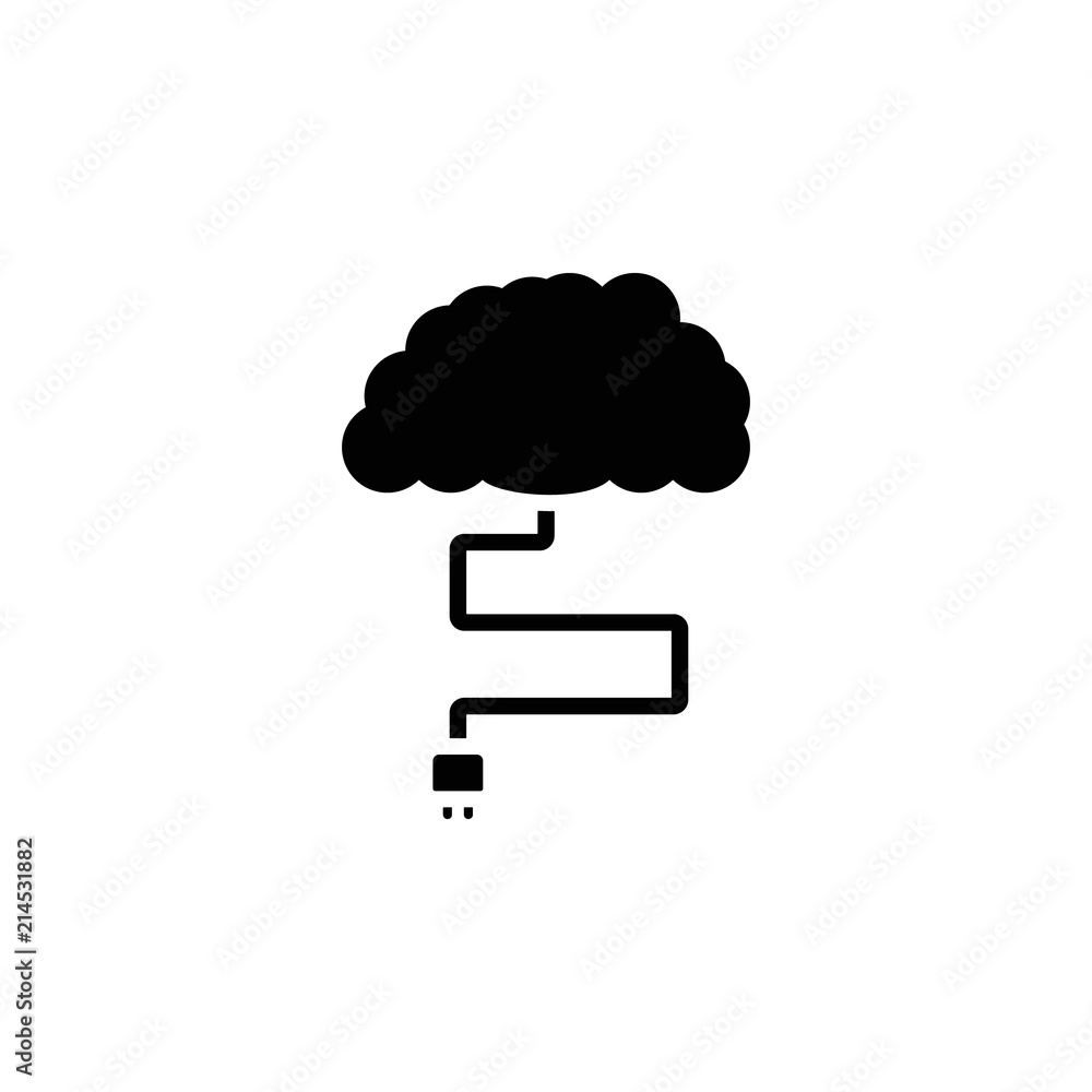 Poster getting information from the cloud icon. element of concentration icon for mobile concept and web ap