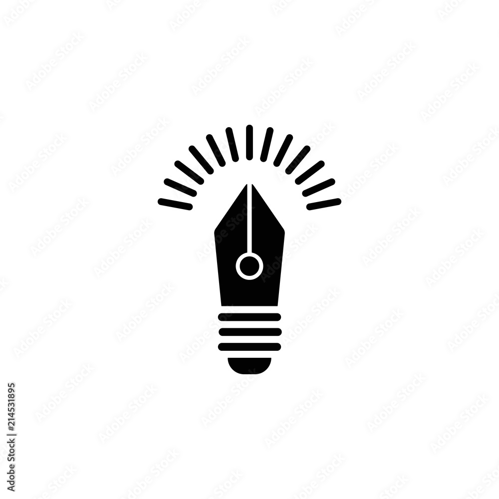 Poster ink pen icon. element of concentration icon for mobile concept and web apps. detailed ink pen icon c