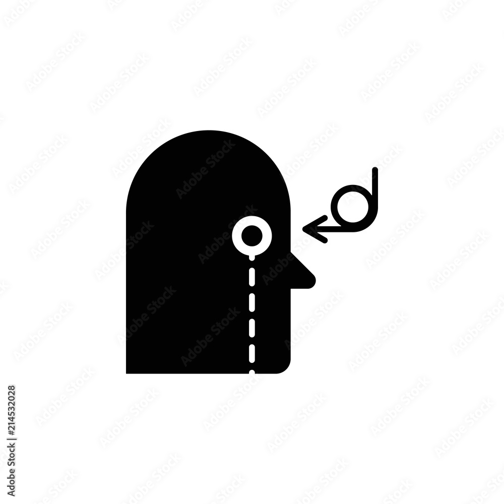 Poster look straight icon. element of concentration icon for mobile concept and web apps. detailed look str