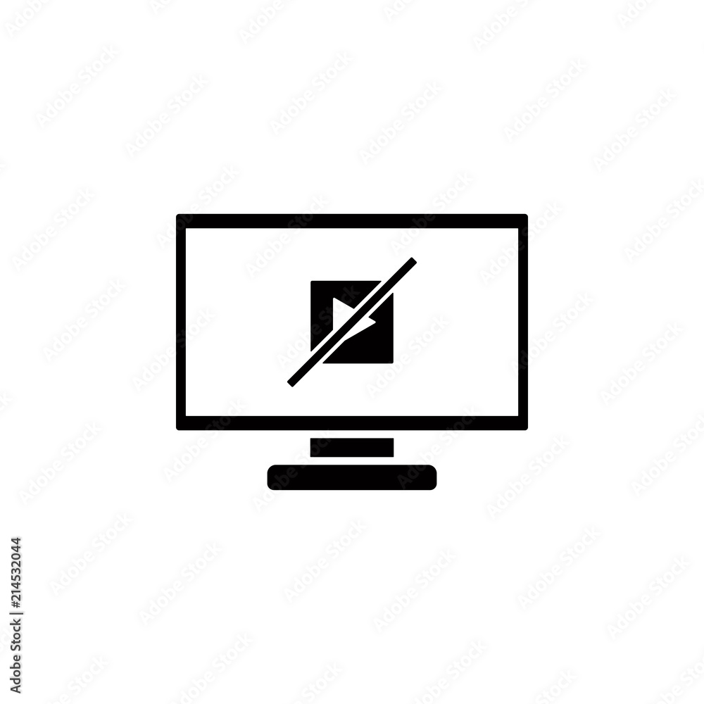 Poster disable multimedia icon. element of concentration icon for mobile concept and web apps. detailed dis