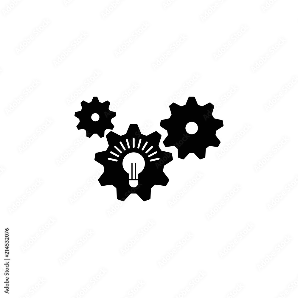 Poster mechanism for developing ideas icon. element of concentration icon for mobile concept and web apps. 