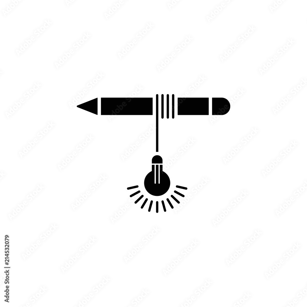 Poster idea in pen icon. element of concentration icon for mobile concept and web apps. detailed idea in pe
